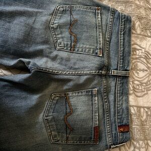7 for all mankind low rise flare jeans